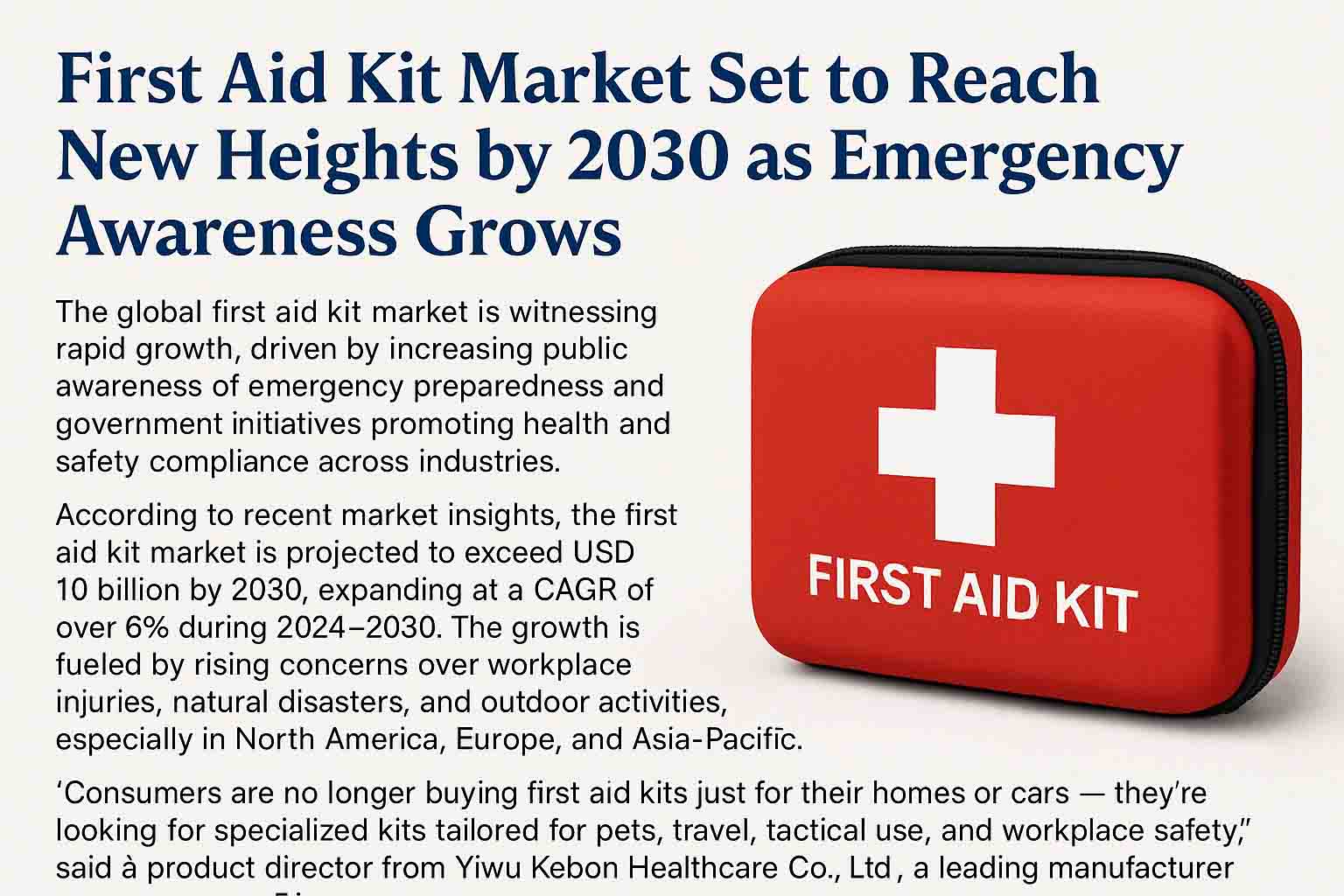 First Aid Kit marked, der skal nå op