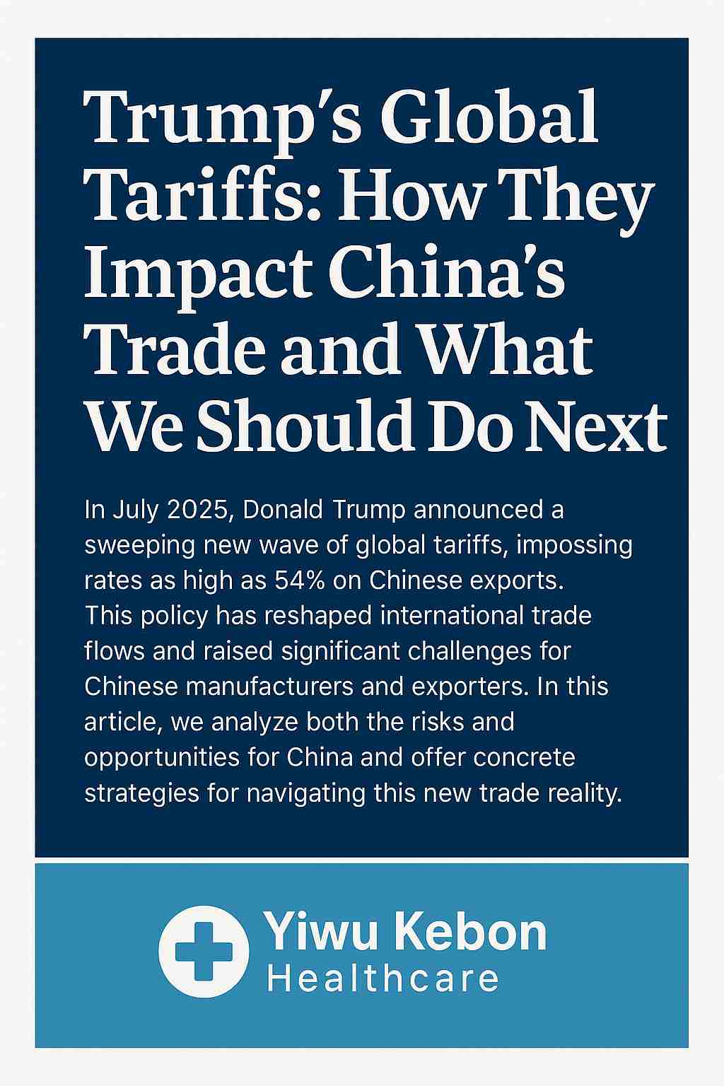 Trumps globale takster: Hvordan de påvirker Kinas handel og hvad vi skal gøre næste